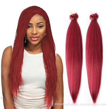 Synthetic Silky Bone Straight Hair Bulk Crochet Bone Straight Braiding Hair Bulk Extension Silk And Light Yaki Straight Braids
